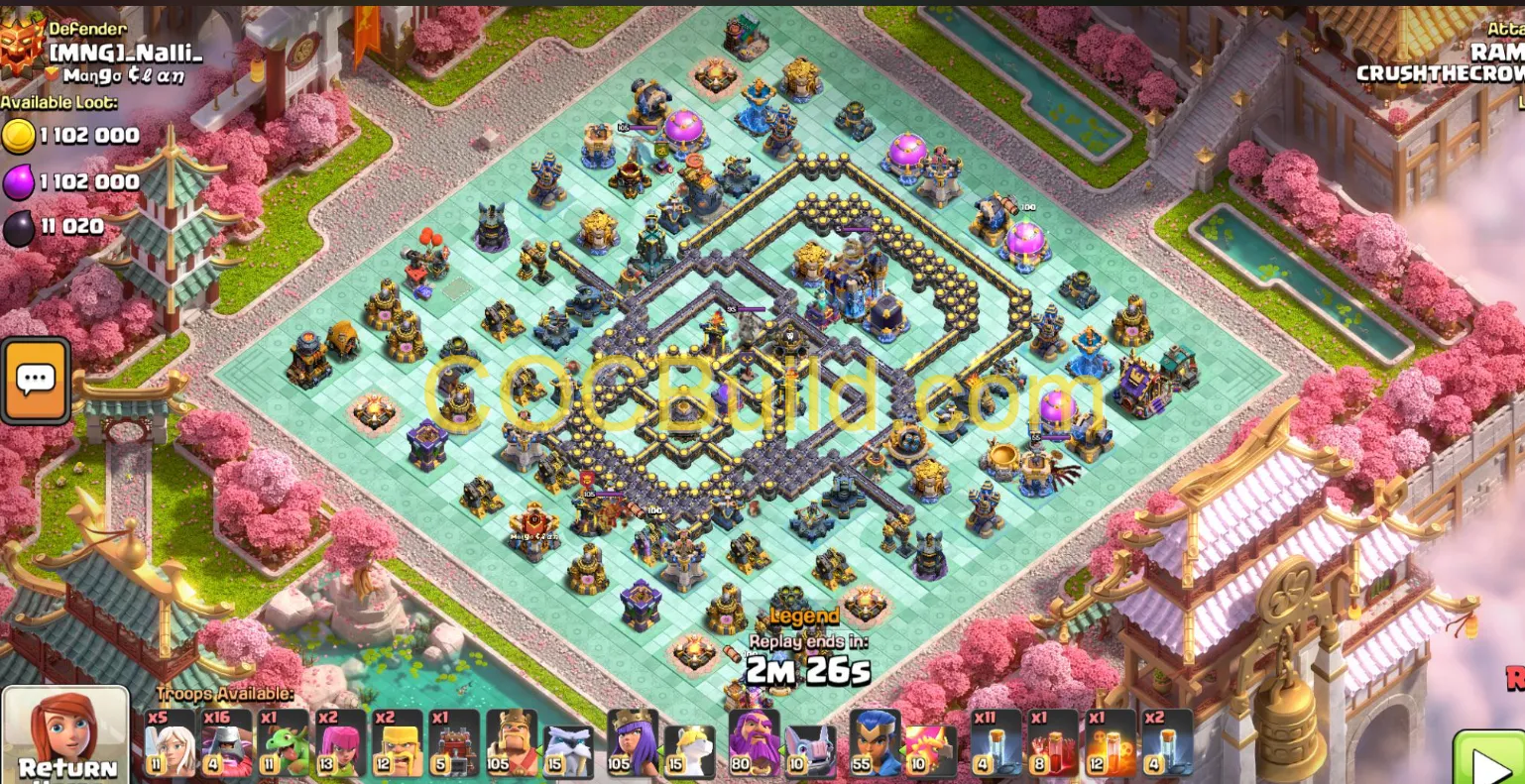 Town Hall Level 18 Hybrid Base