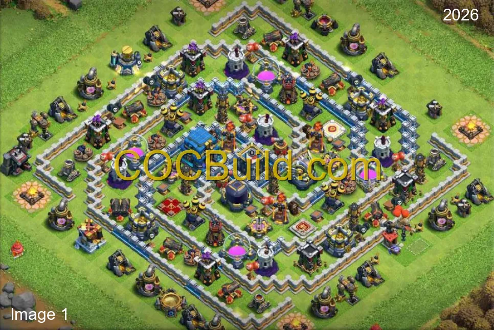 Town Hall Level 12 Trophy Base