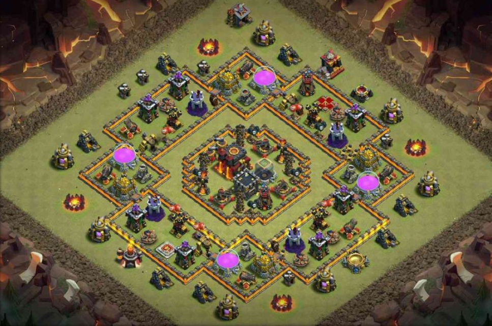 TH4 Farming Base Layout - Anti-3 Star & Resource Protection