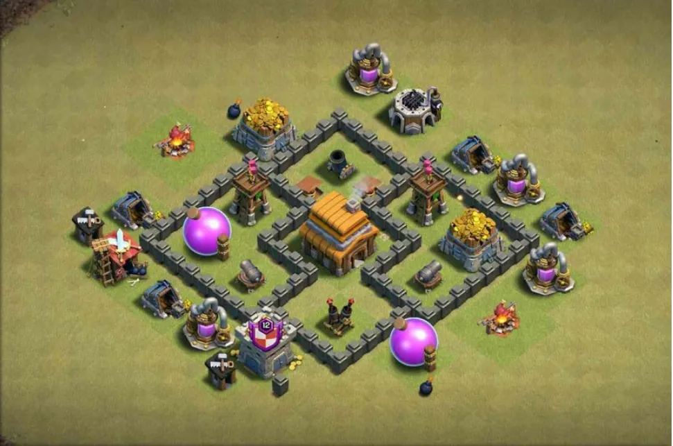 TH4 Farming Base Layout