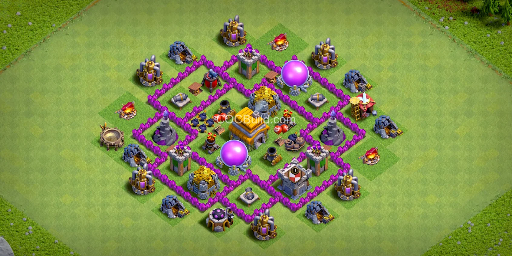 TH6 Hôtel de ville 6, base hybride base layout
