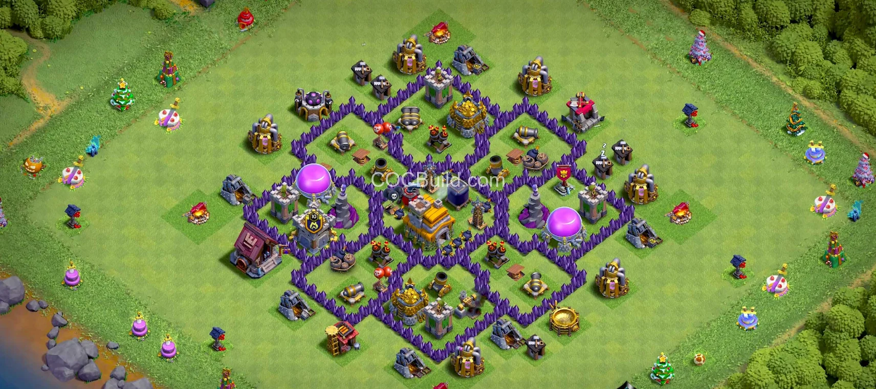 TH7 Hôtel de ville 7 - Base hybride - Disposition base layout