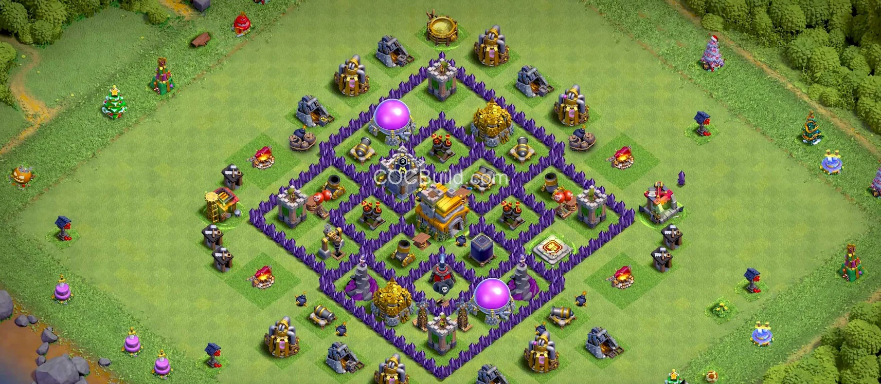 TH7 Hôtel de ville 7 - Base hybride - Disposition base layout