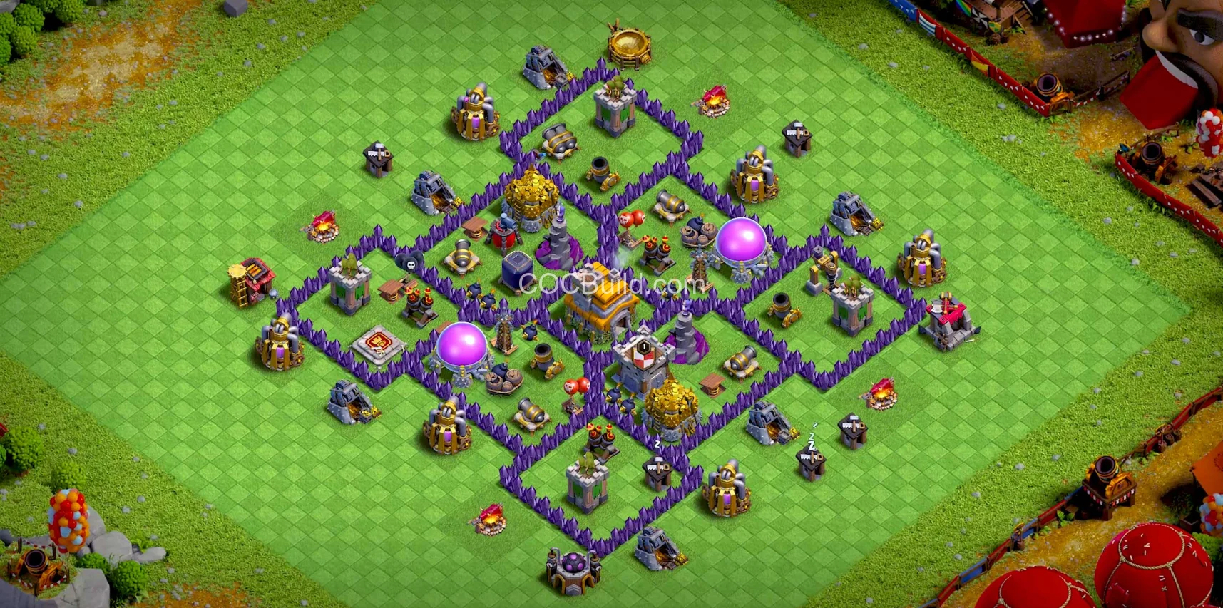 TH7 Hôtel de ville 7 - Base hybride - Disposition base layout