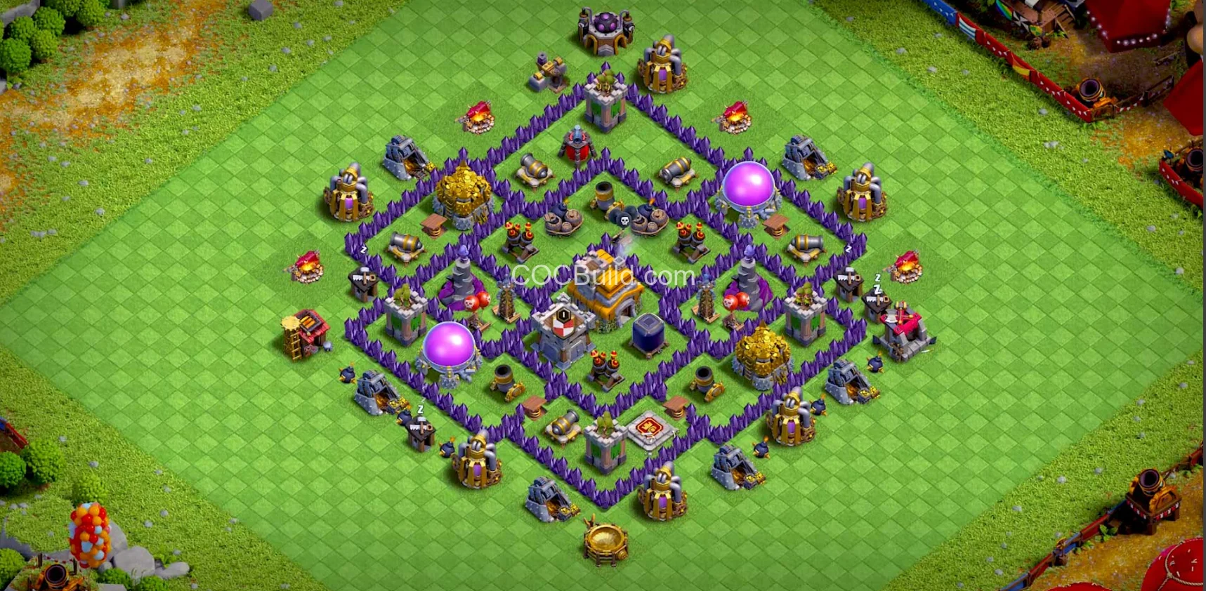 TH7 Hôtel de ville 7 - Base hybride - Disposition base layout