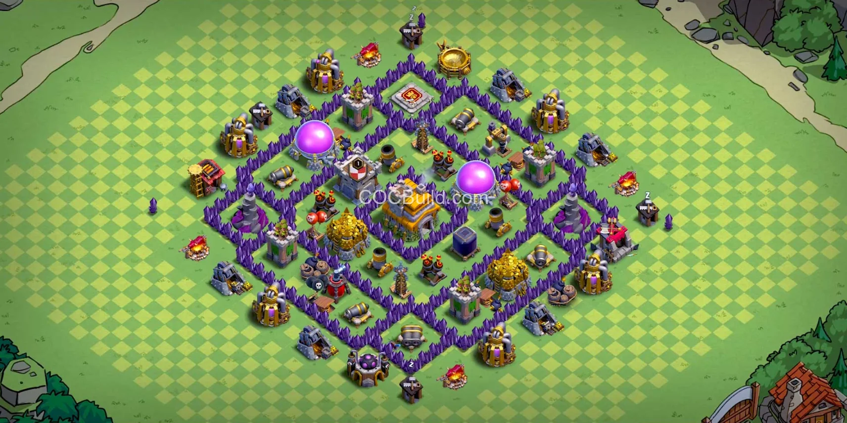 TH7 Hôtel de ville 7 - Base hybride - Disposition base layout