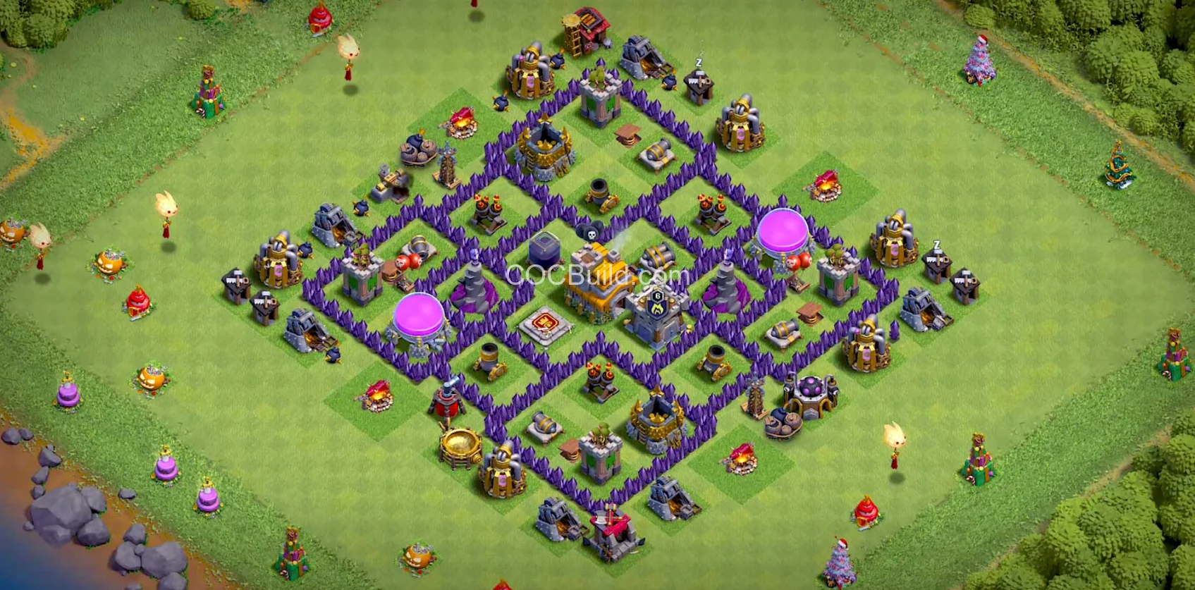 TH7 Hôtel de ville 7 - Base hybride - Disposition base layout