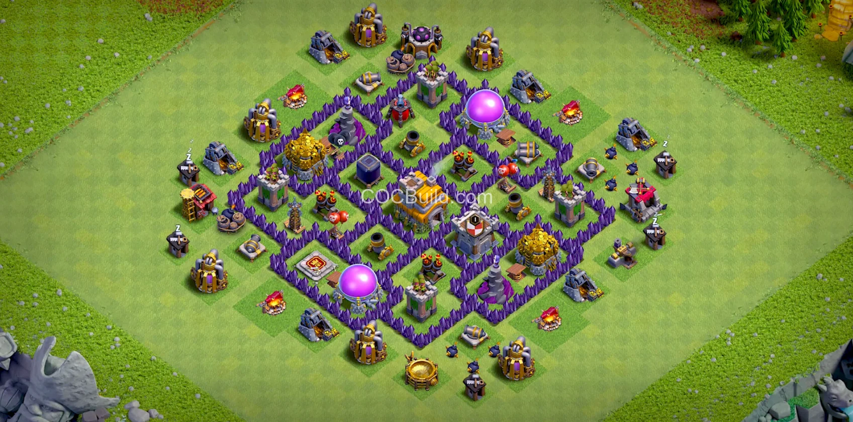TH7 Town Hall 7 Hybrid Base Layout base layout