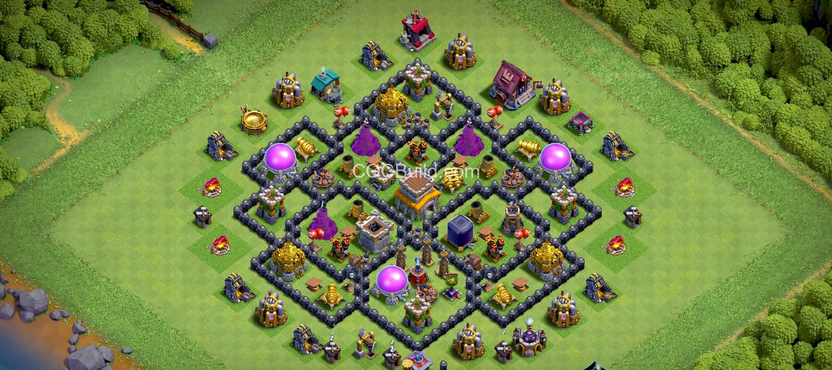 TH8 Town Hall 8 Hybrid Base Layout base layout