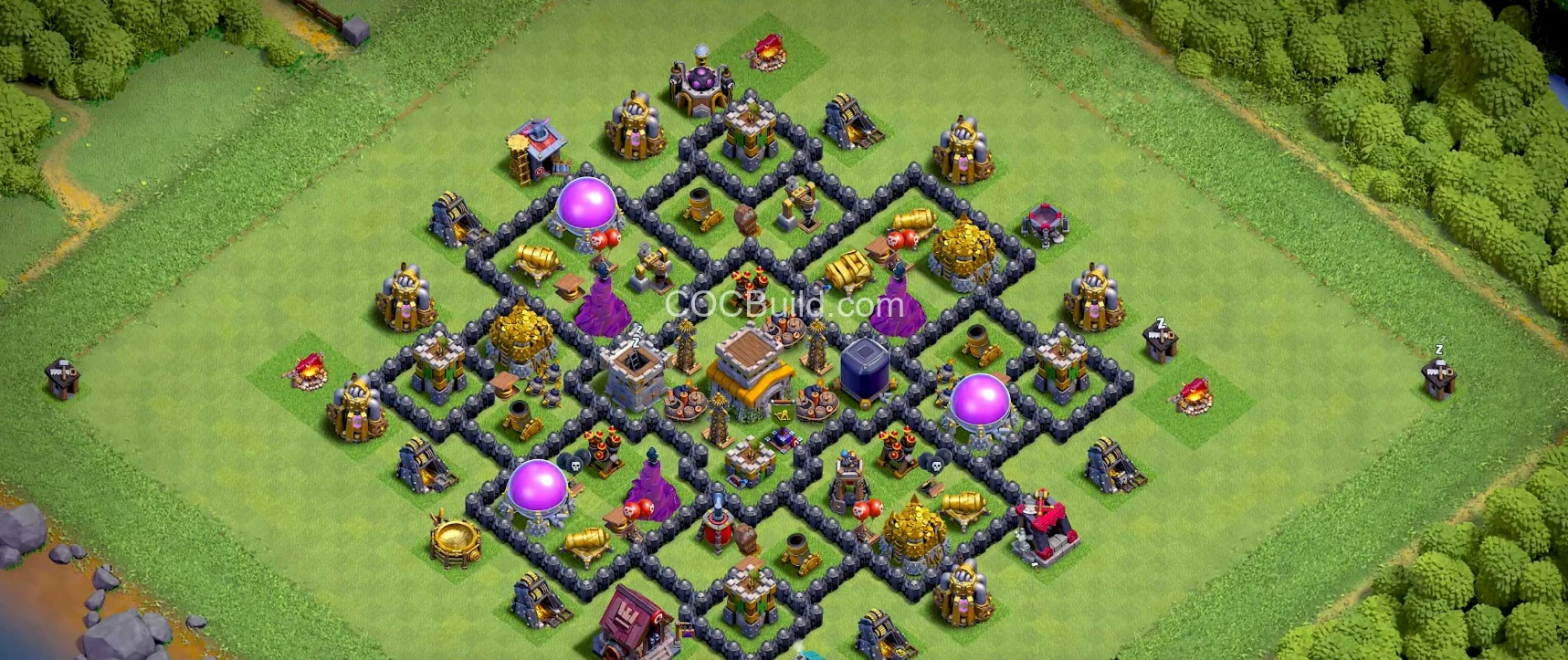 TH8 Town Hall 8 Hybrid Base Layout base layout
