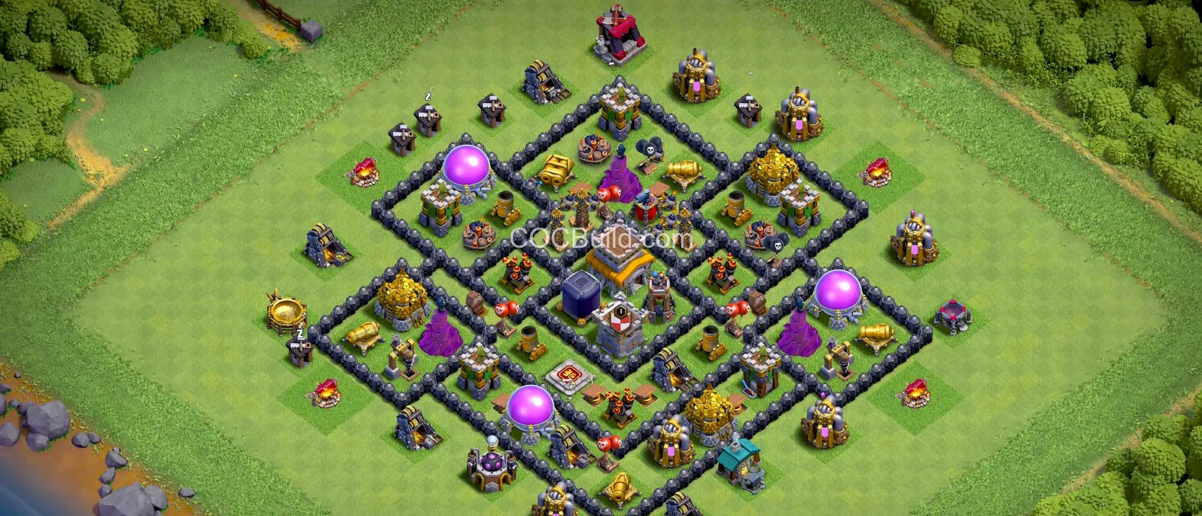 TH8 Town Hall 8 Hybrid Base Layout base layout