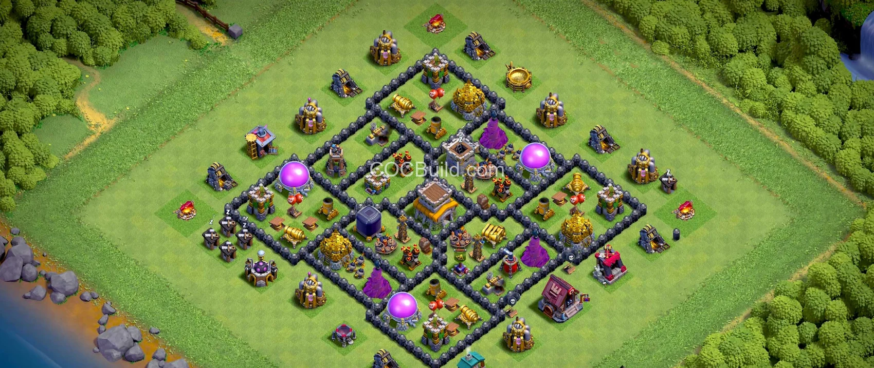 TH8 Town Hall 8 Hybrid Base Layout base layout