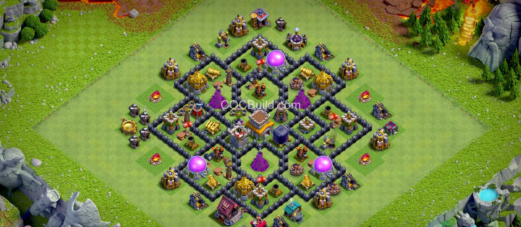 TH8 Town Hall 8 Hybrid Base Layout base layout