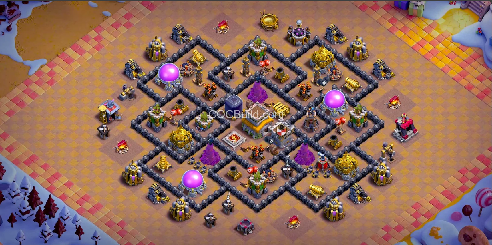TH8 Town Hall 8 War Base Layout base layout
