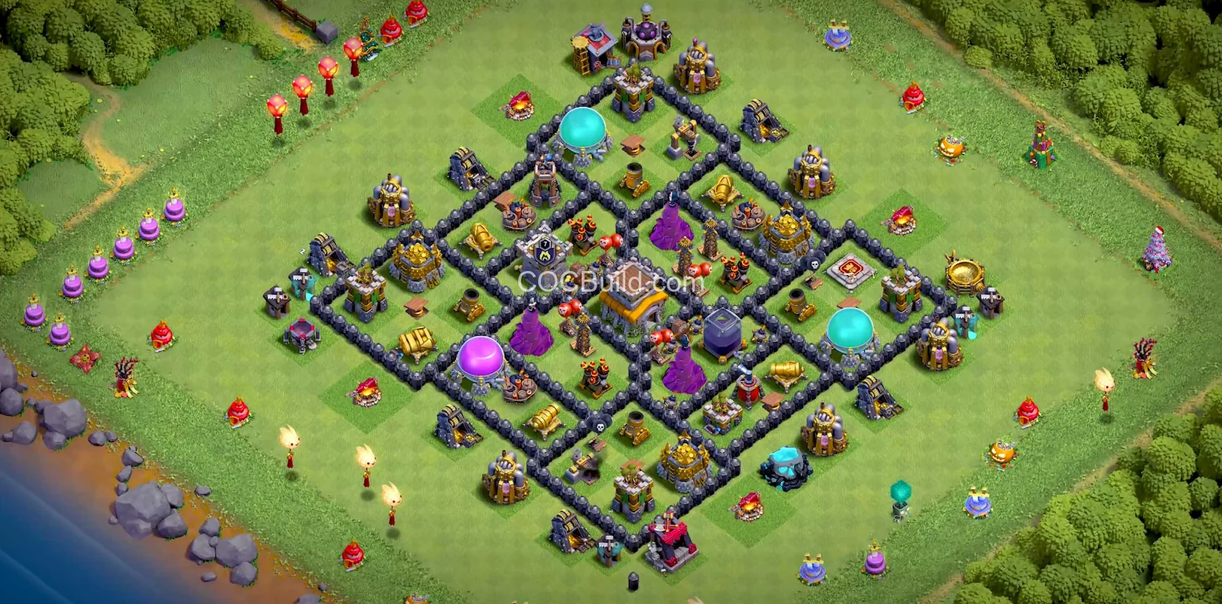 TH8 Town Hall 8 Hybrid Base Layout base layout