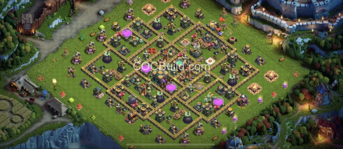 Town Hall 14 Defence Base Layout