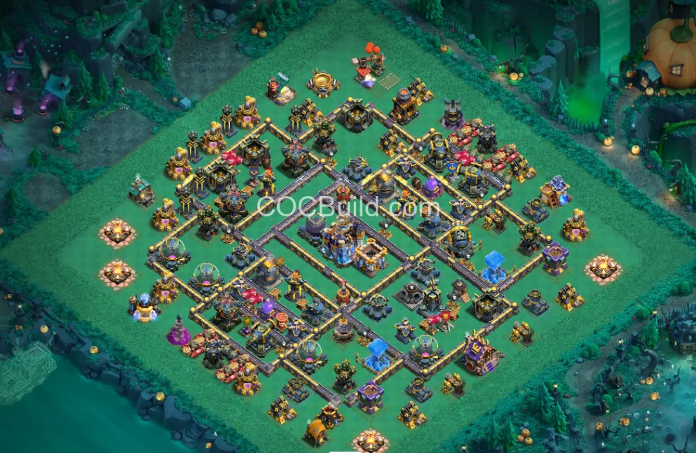 TH18 Hôtel de ville 18 - Plan de base base layout