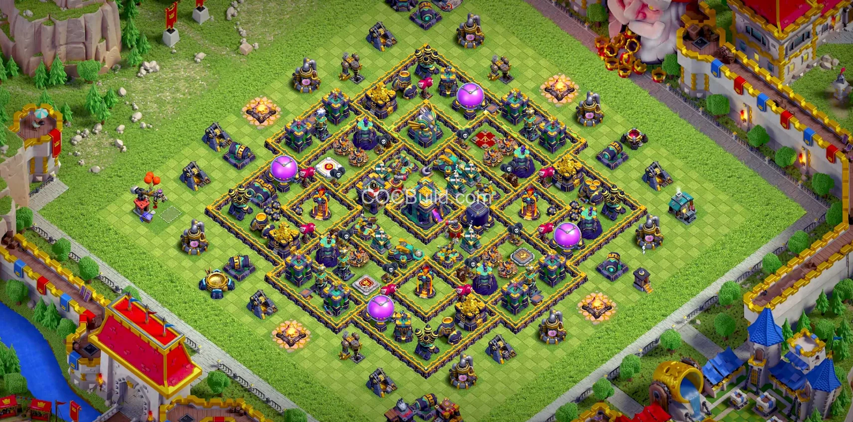 Town Hall 14 Base Layout