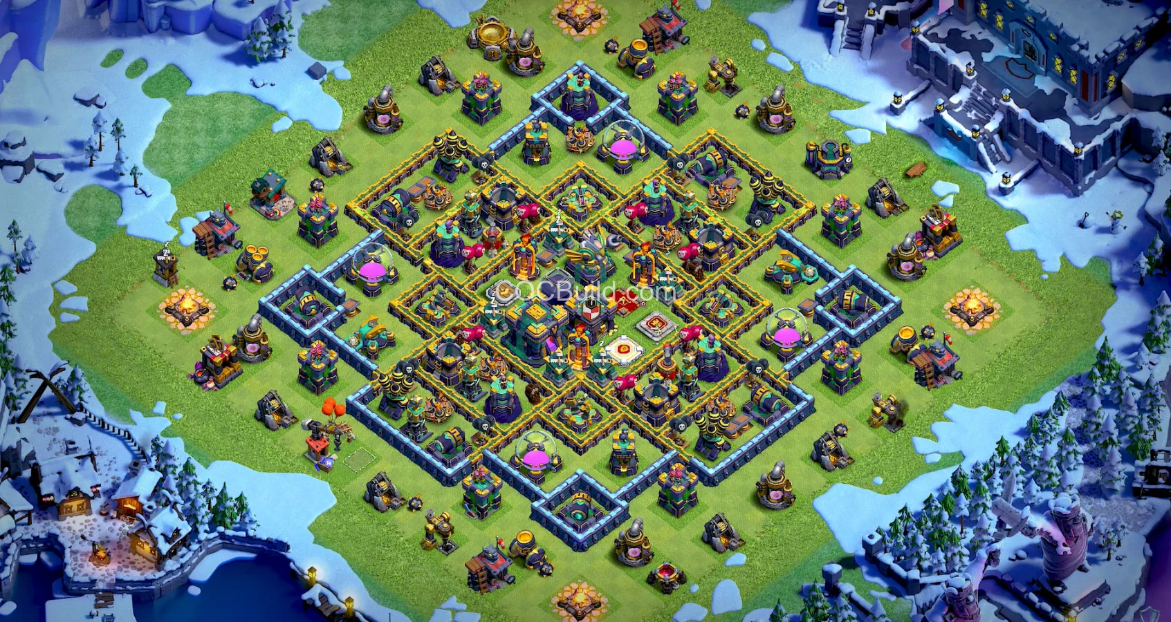 Town Hall 14 Base Layout