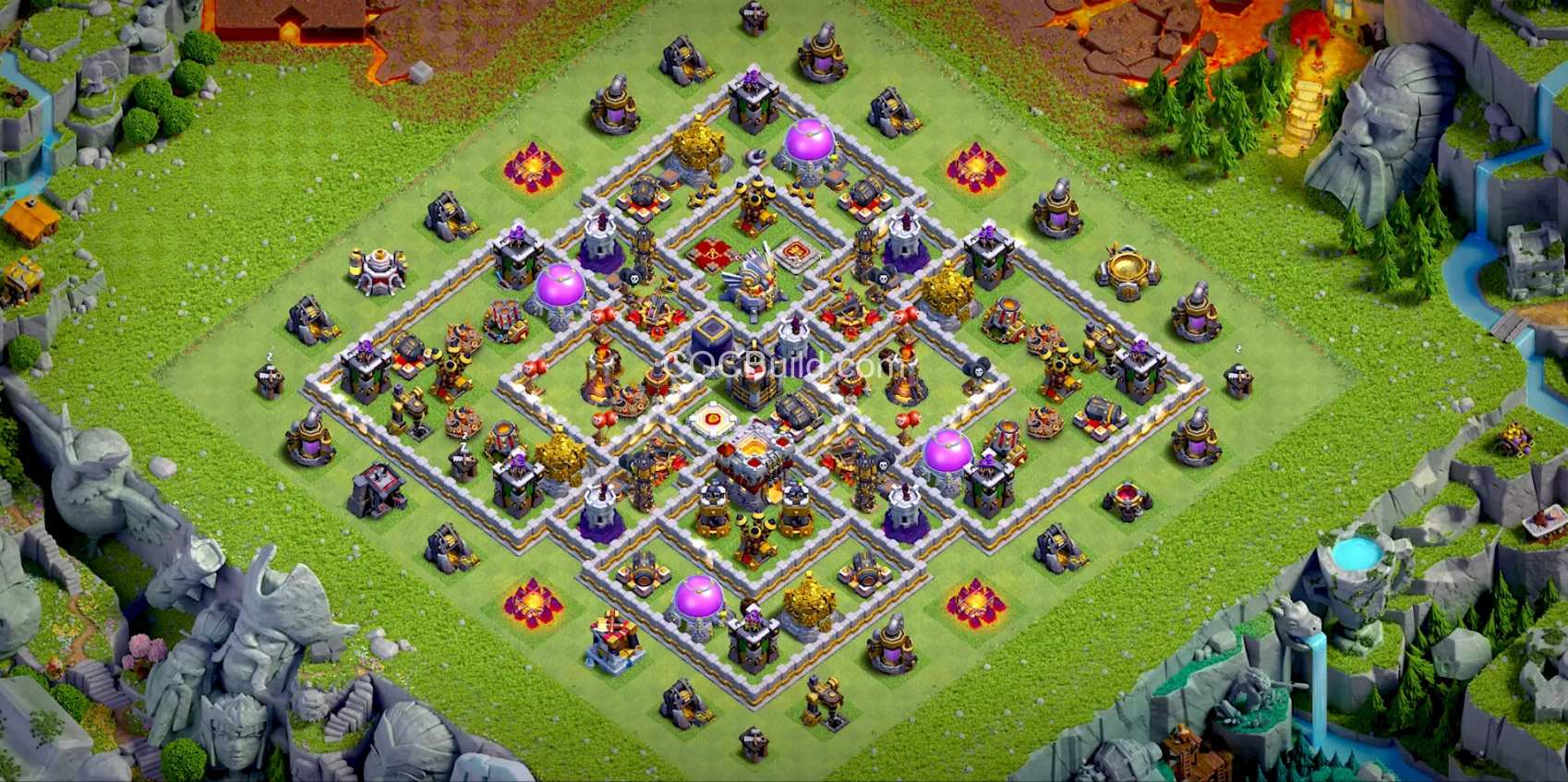 TH11 Base Design: Hybrid Base with Inferno Island Compartment