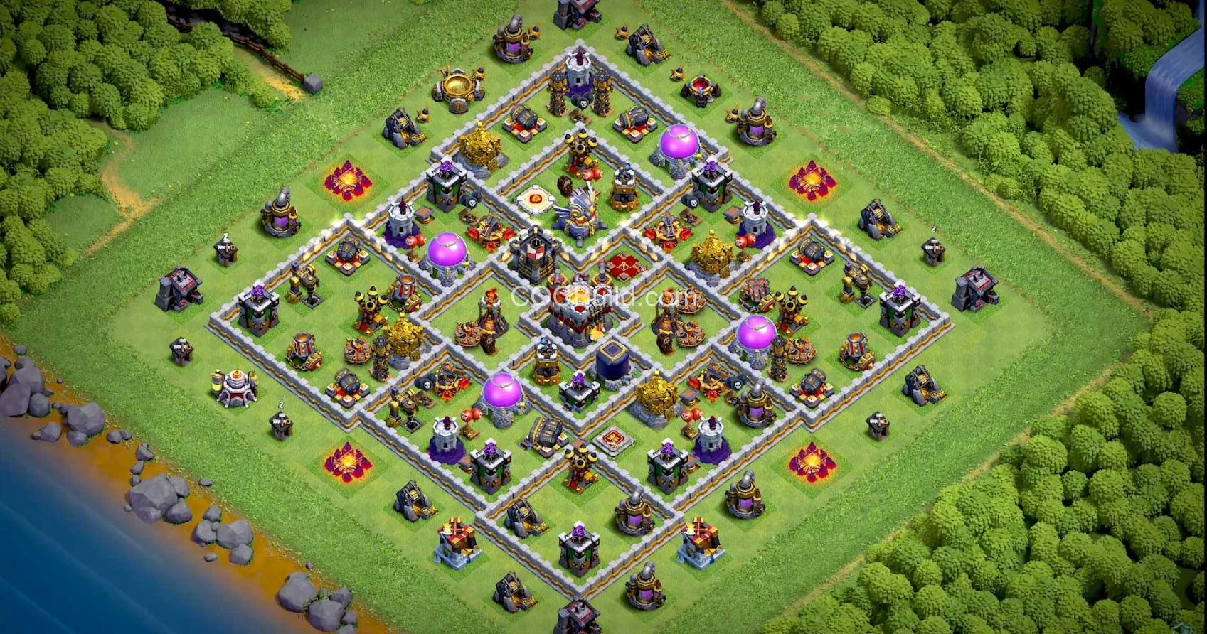 Popular Town Hall 11 Hybrid base