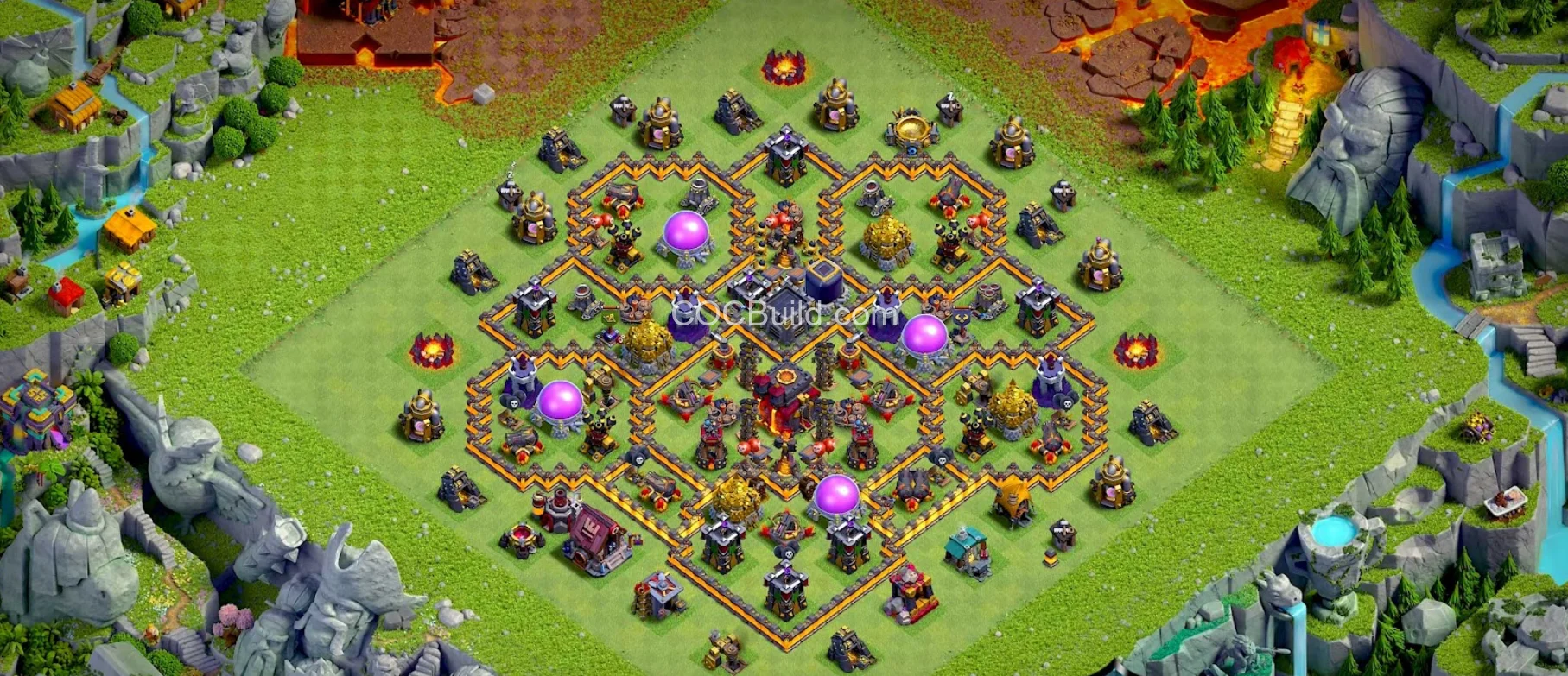 Best Town Hall 10 Hybrid Base