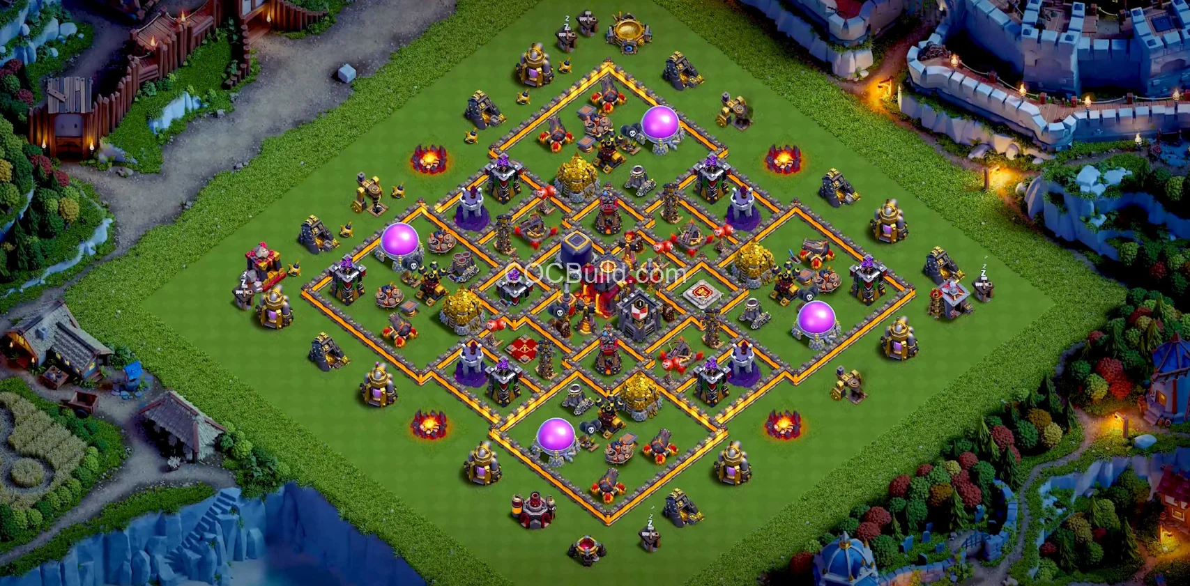 Town Hall 10 Base Layout
