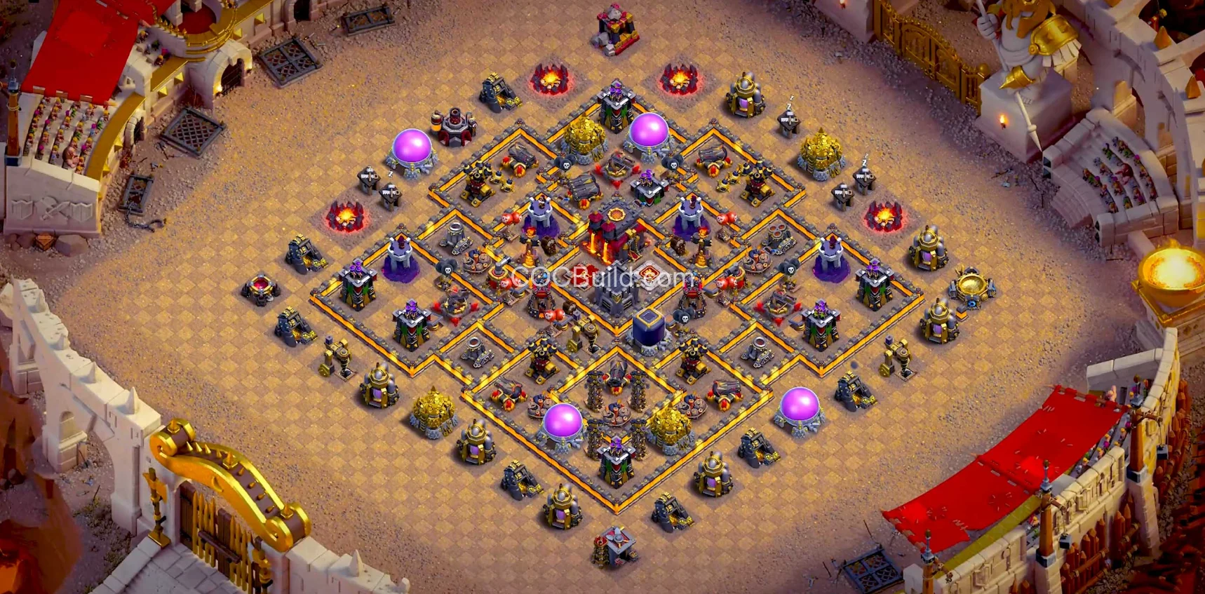 Town Hall 10 Base Layout