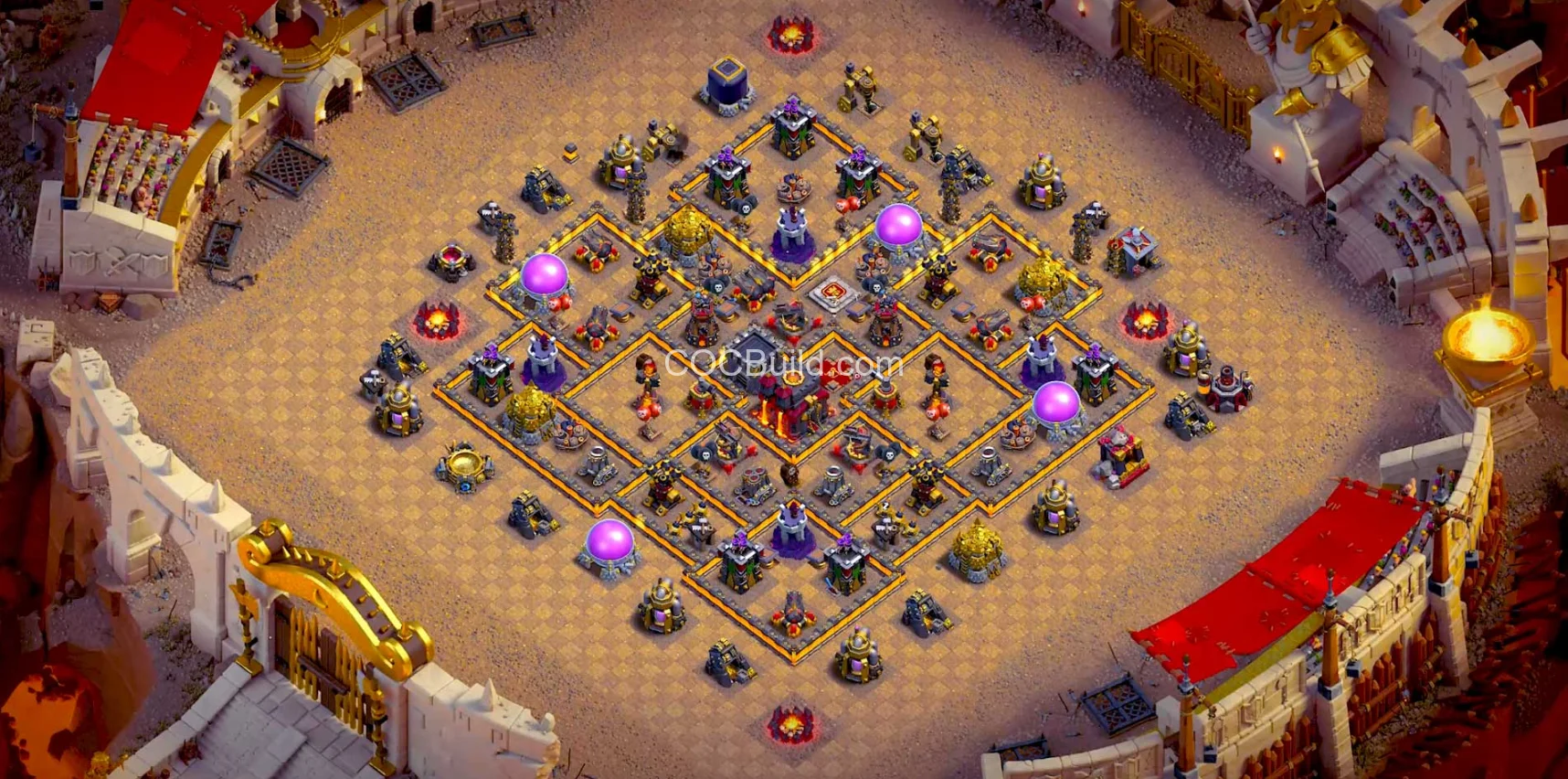 Town Hall 10 Base Layout