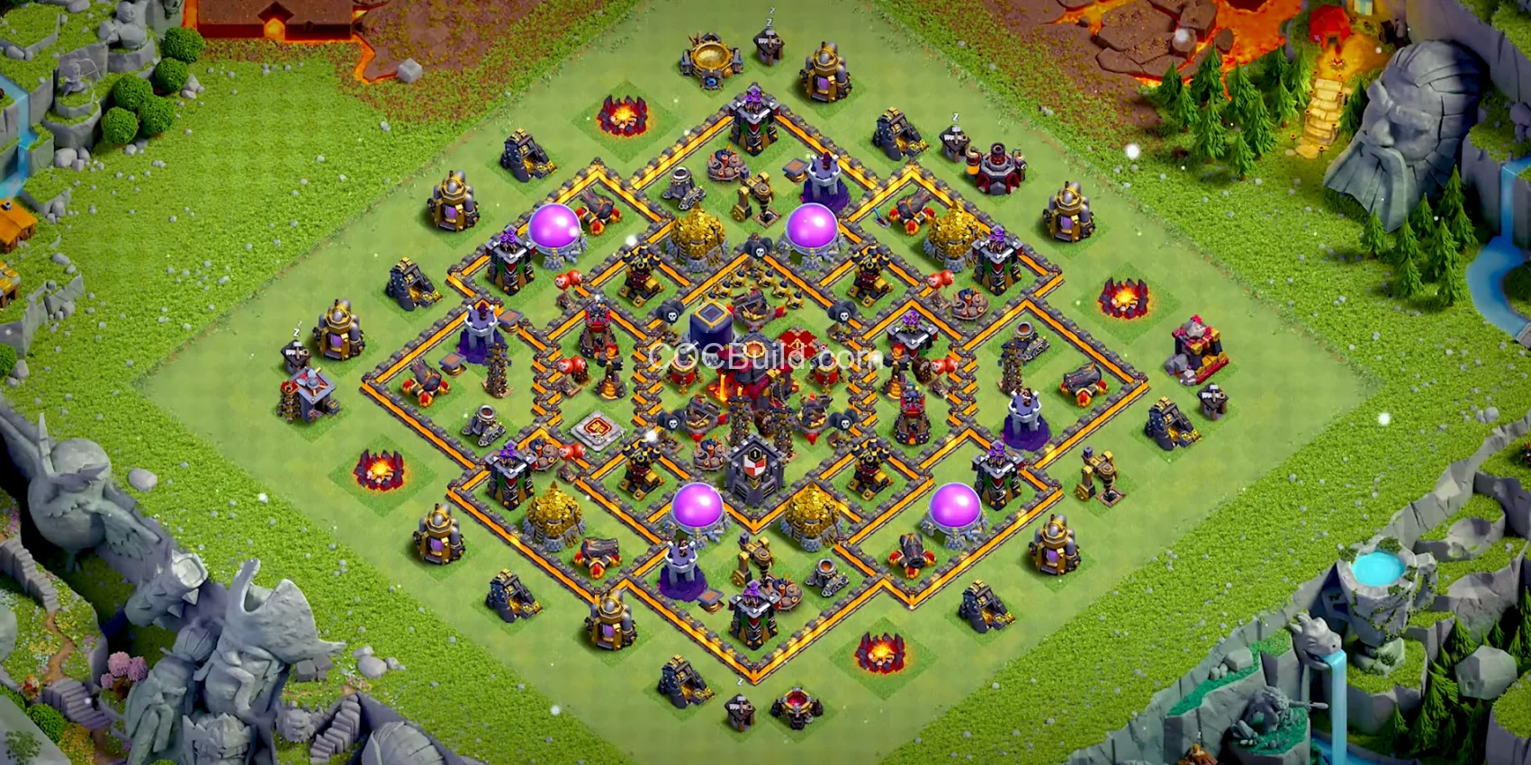 Town Hall 10 Base Layout