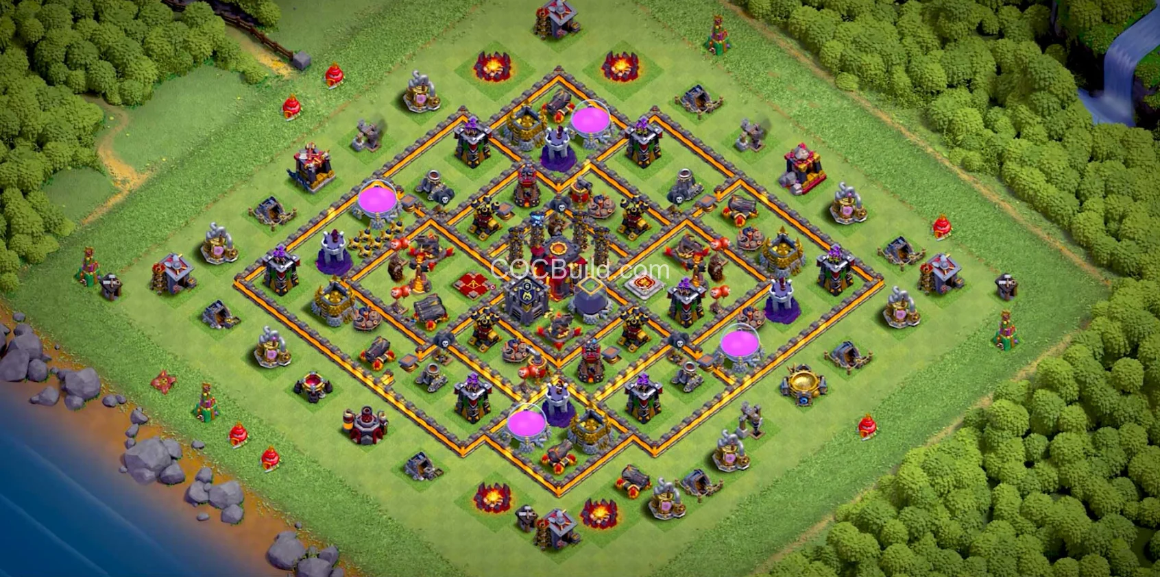 Town Hall 10 Base Layout