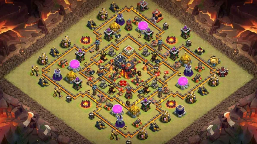 Town Hall Level 10 - WAR / CWL Base Layout