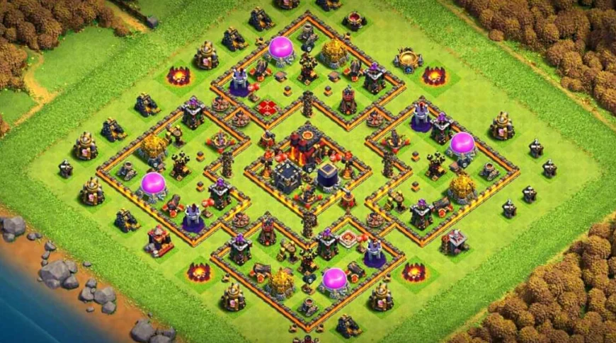 Town Hall Level 10 - Hybrid Base Layout