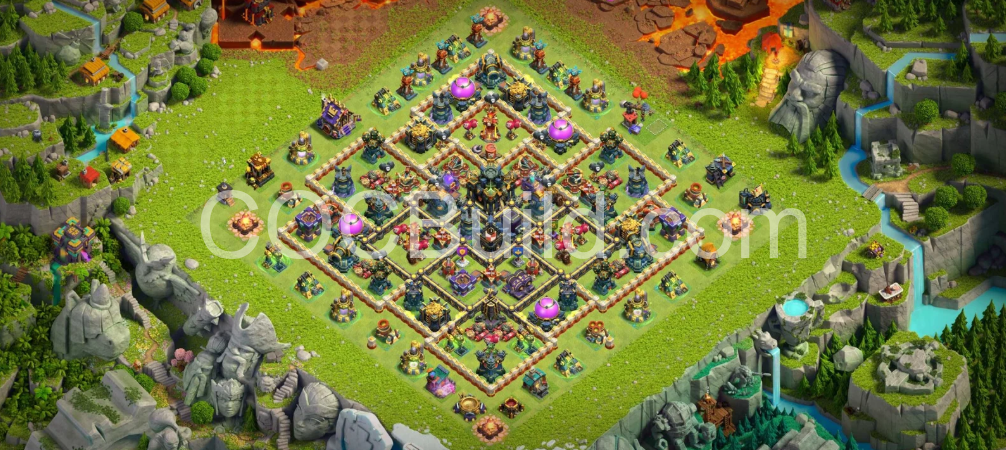 Town Hall Level 17 - Anti 3 Star Base Layout