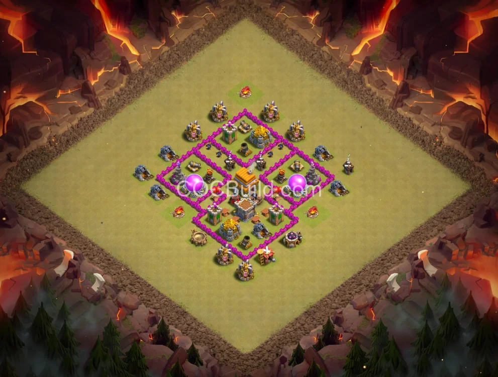 Town Hall 6 Base Layout