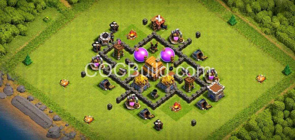 Town Hall 4 Base Layout