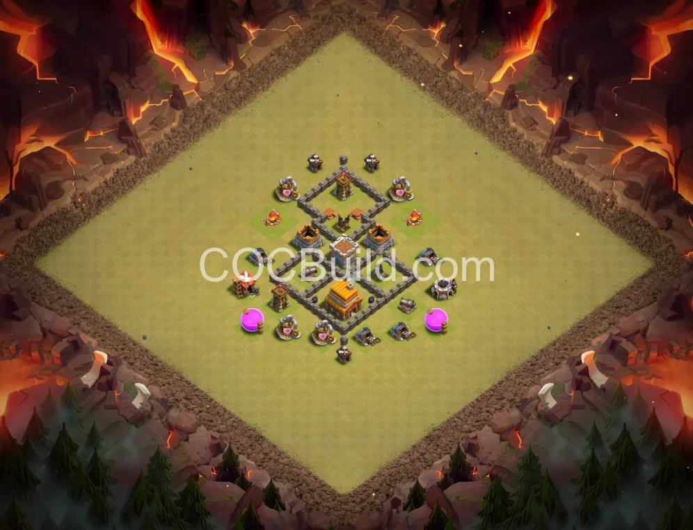 Town Hall 4 Base Layout