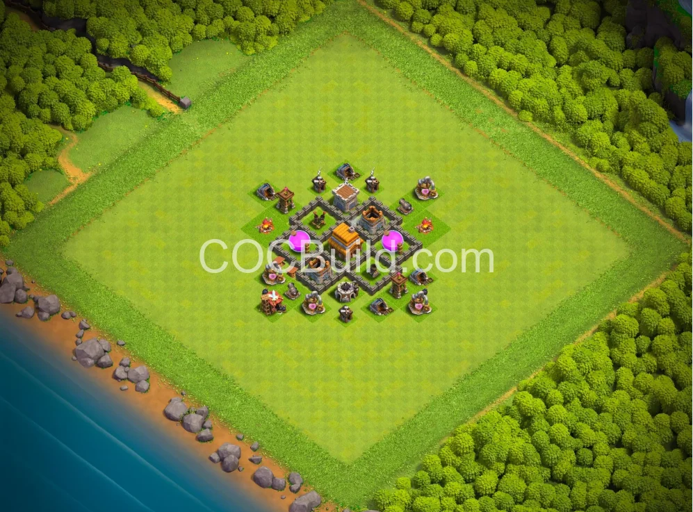 Town Hall 4 Base Layout