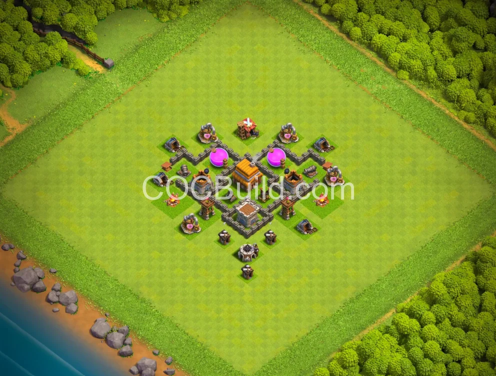 Town Hall 4 Base Layout