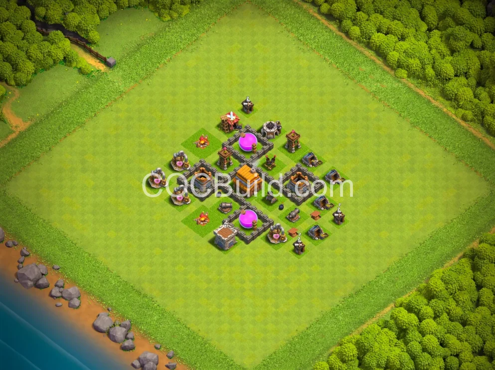 Town Hall 4 Base Layout