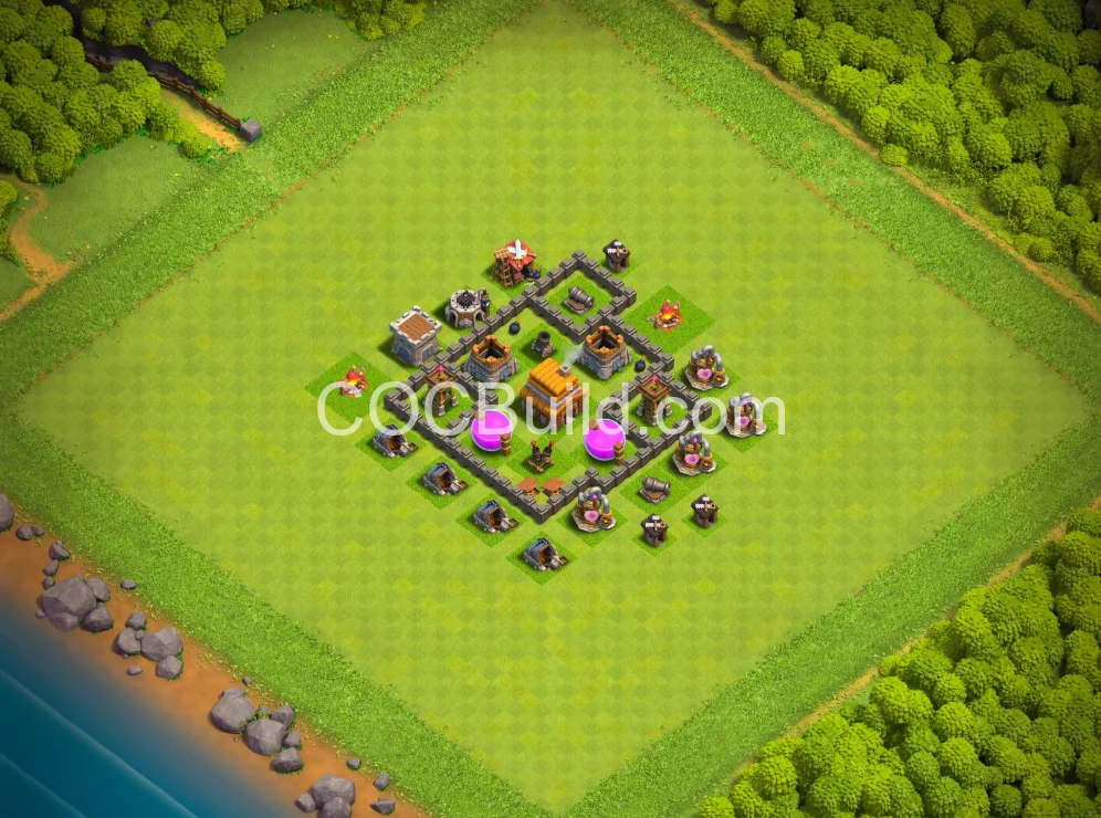 Town Hall 4 Base Layout