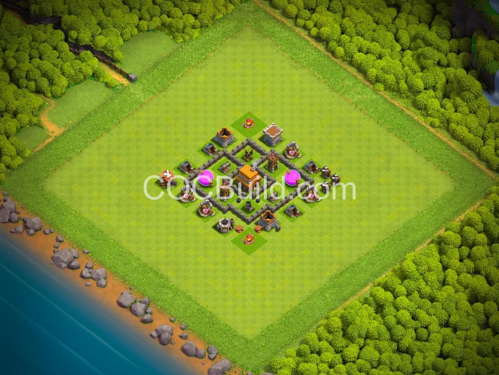 Town Hall 4 Base Layout