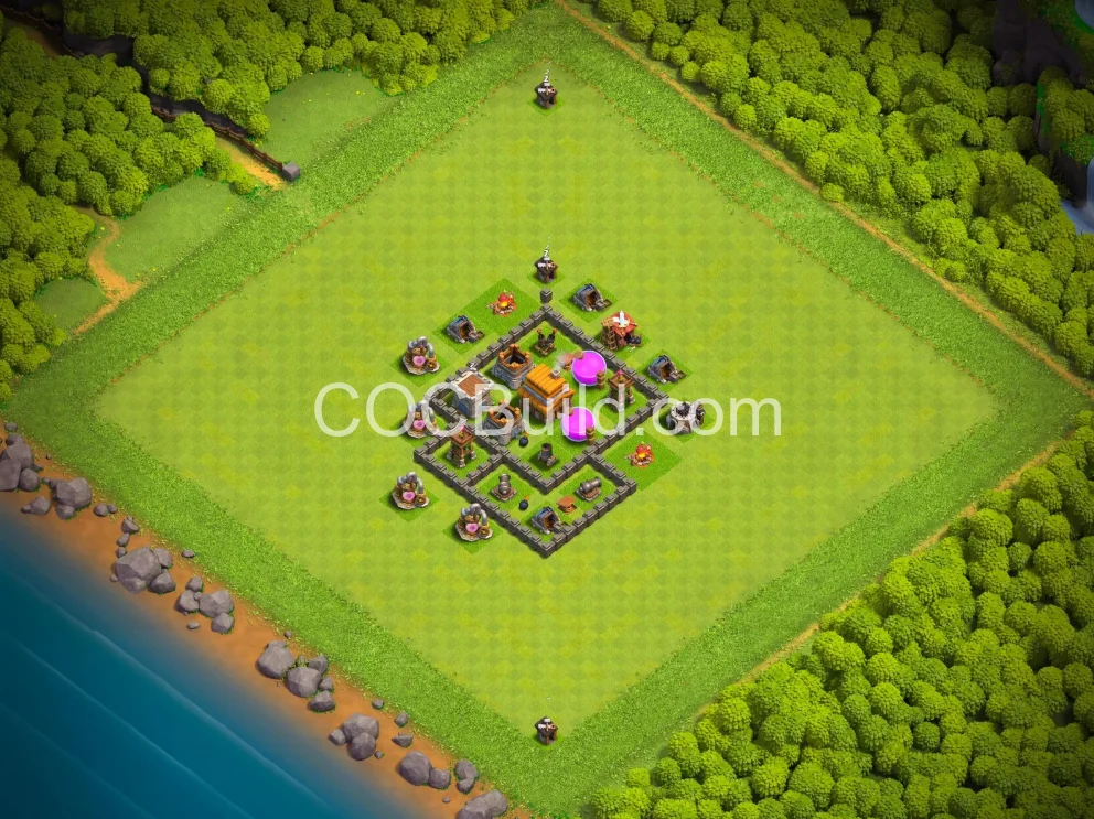 Town Hall 4 Base Layout