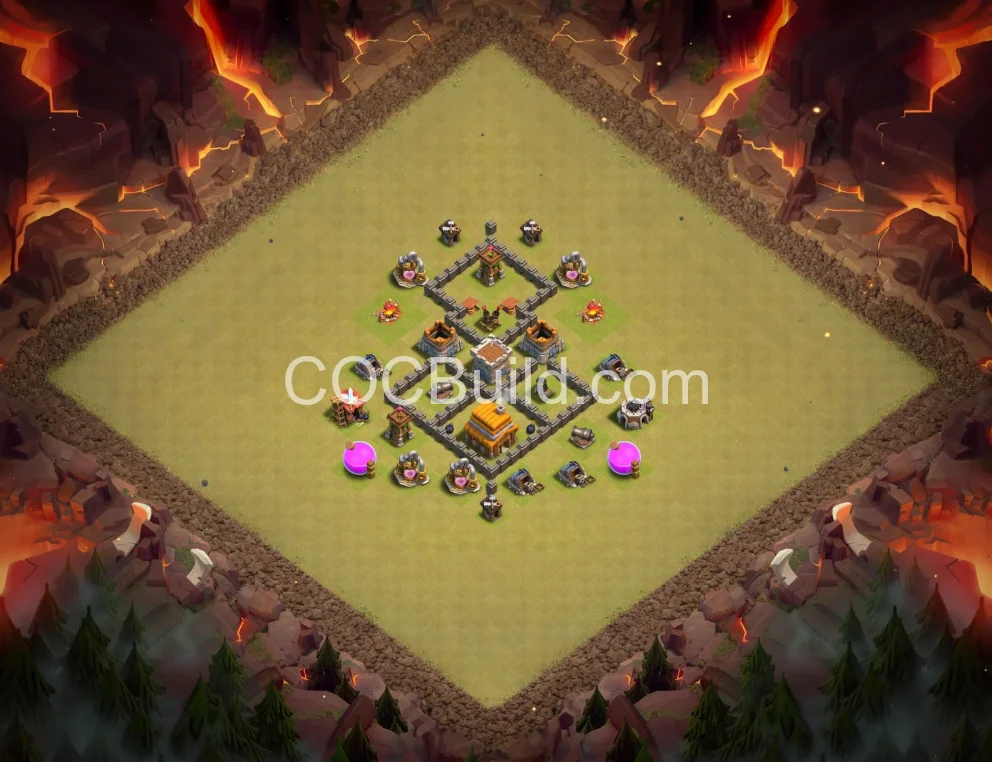 Town Hall 4 Base Layout