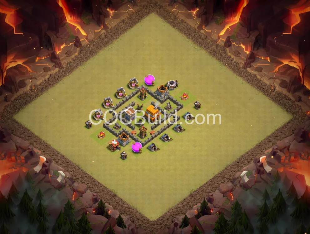 Town Hall 4 Base Layout
