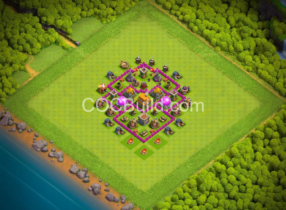 Town Hall 6 Base Layout