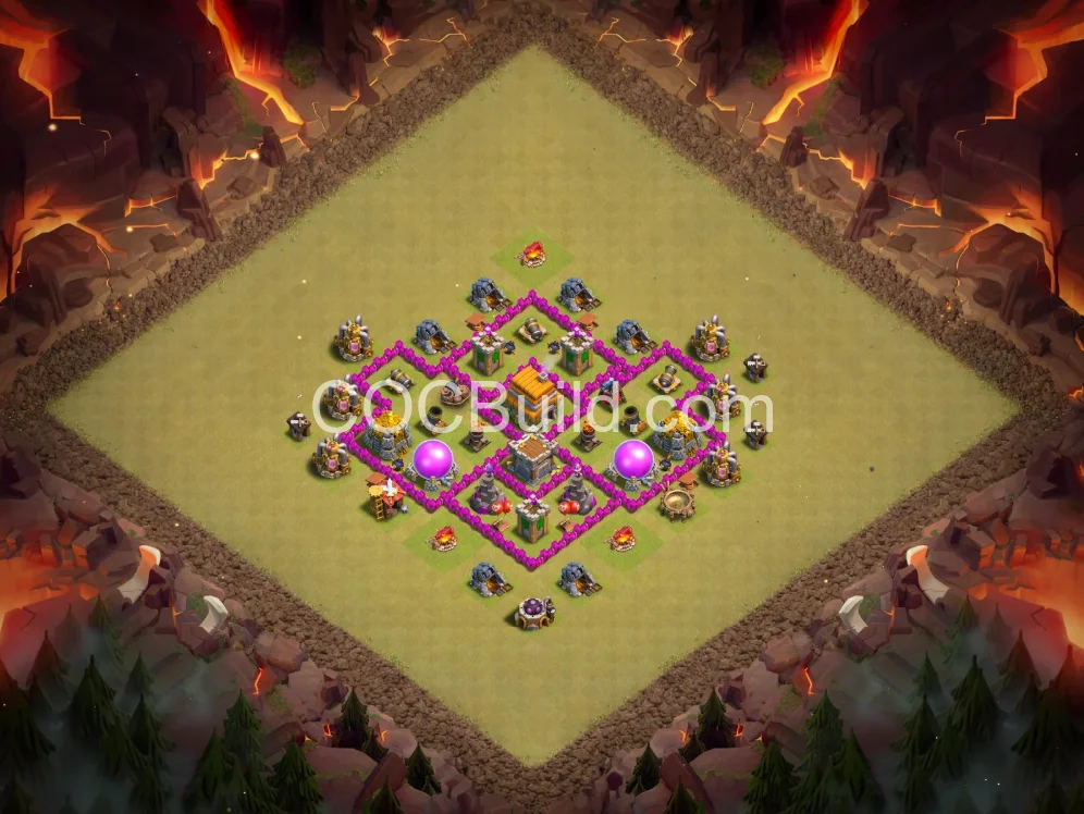 Town Hall 6 Base Layout