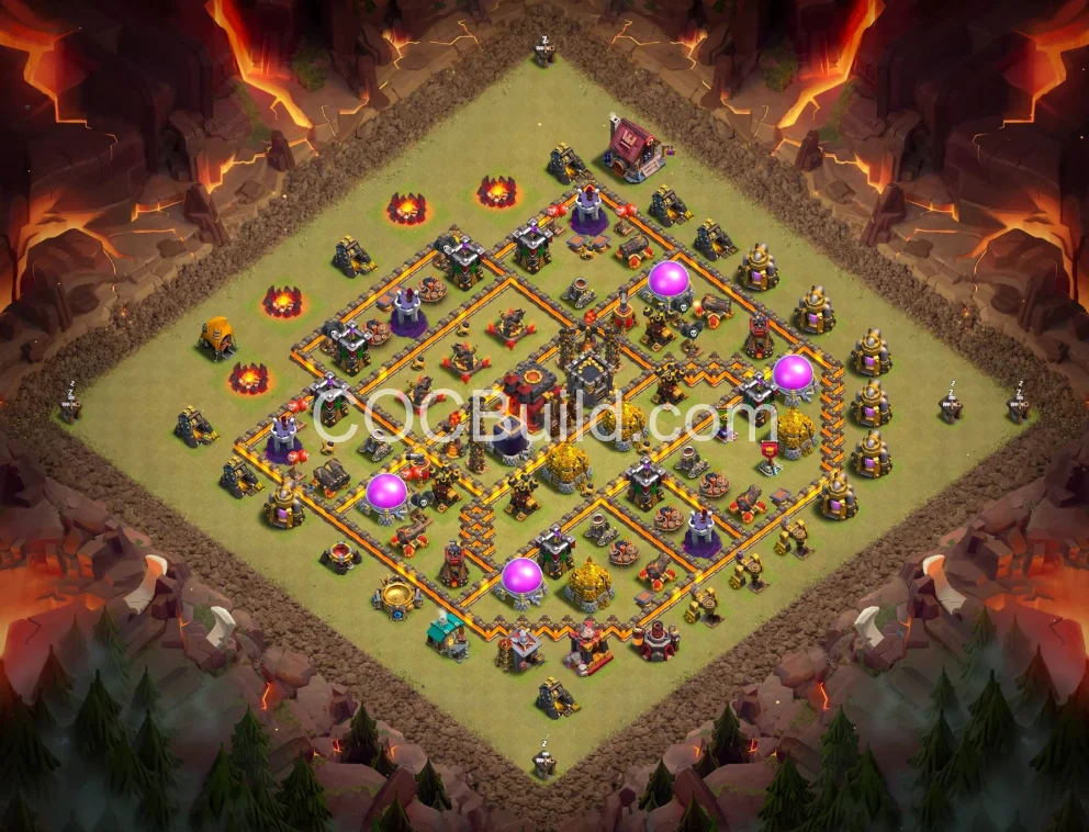 Town Hall 10 Base Layout
