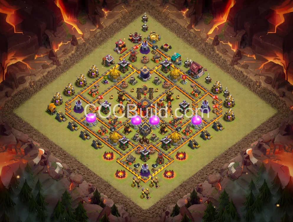 Town Hall 10 Base Layout