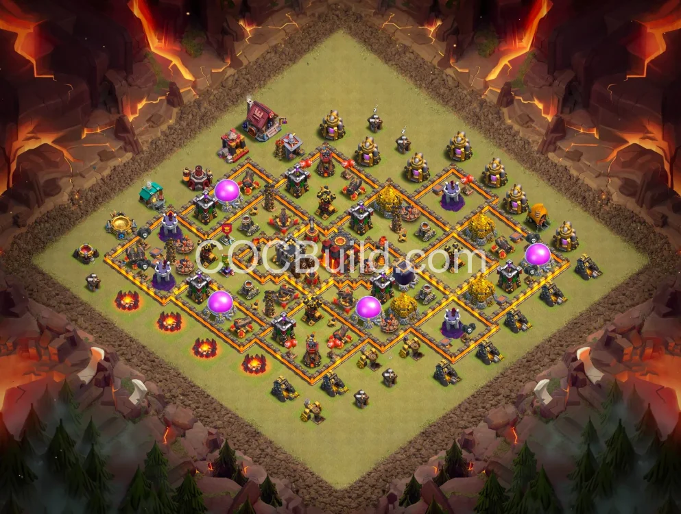 Town Hall 10 Base Layout